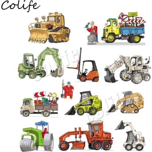 Car Excavator Patches For Children Clothes Decoration Diy Household Sticker Patches Eco-friendly Appliqued