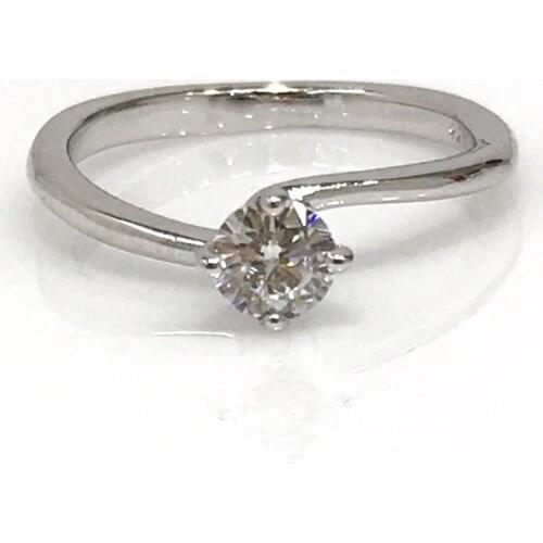 Diamond Montür Engagement Silver Ring