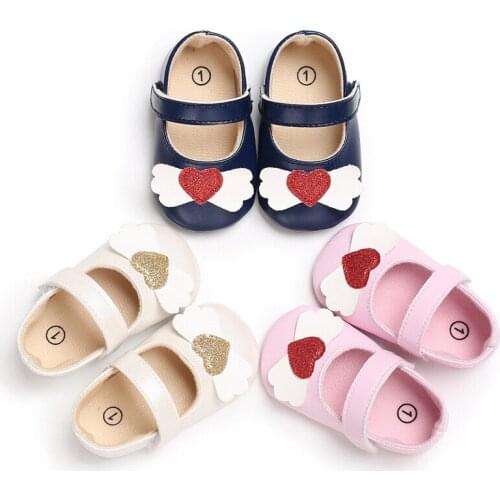 Baby Shoes Toddler Newborn Baby Crib Shoes Wing Design Princess Baby Soft Sole Prewalker For Baby Girls First Walker