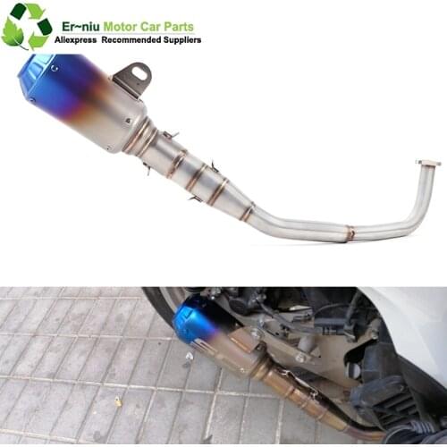 SH150 SH 125 150I Motorcycle Exhaust Mascape Full System Slip-On Middle Link Pipe Muffler For Honda SH125 SH150i SH125i