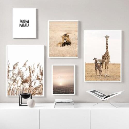 Nature Village Landscape Picture Nordic Poster Wildlife Canvas Wall Art Painting Nordic Decoration