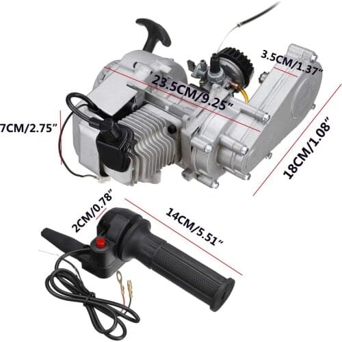 2 Stroke Pull Starter Carburetor CDI Transmission Engine Throttle Handle For 49CC 50CC Engine Mini Dirt Bike ATV Motorcycle