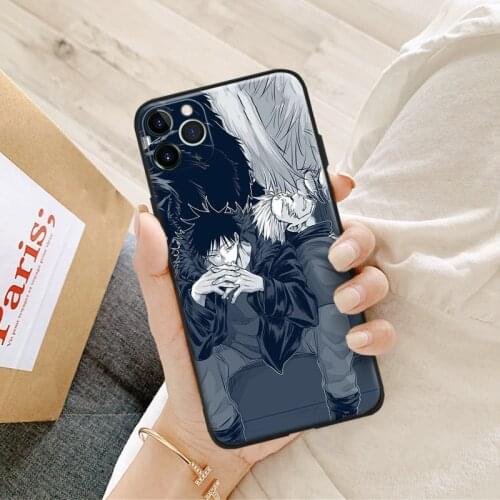 Jujutsu kaisen Ryomen Sukuna x Megumi silicone Phone Case FOR iPhone Se 6 6s 7 8 Plus X Xr Xs 11 12 Mini Pro Max Glass Cover