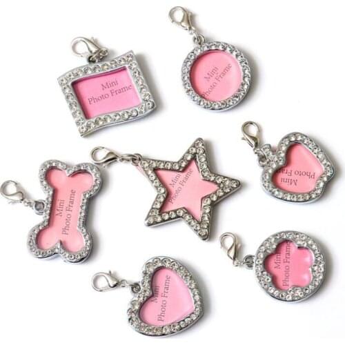 Medium Diamond Bone Type 7 Kinds of Shapes Lose Proof Information Card DIY Can Choose Dog Tag Pet Pendant Necklace Accessories