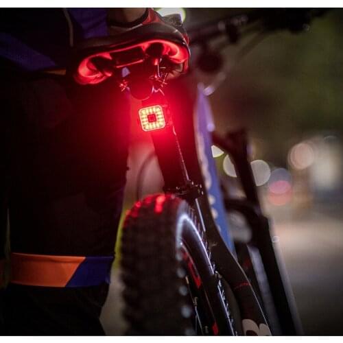 Smart Bike Rear Light Auto Start/Stop Brake Sensing LED Bicycle Lights USB Chargeable 6 Modes Cycling Taillight Bike Accessories