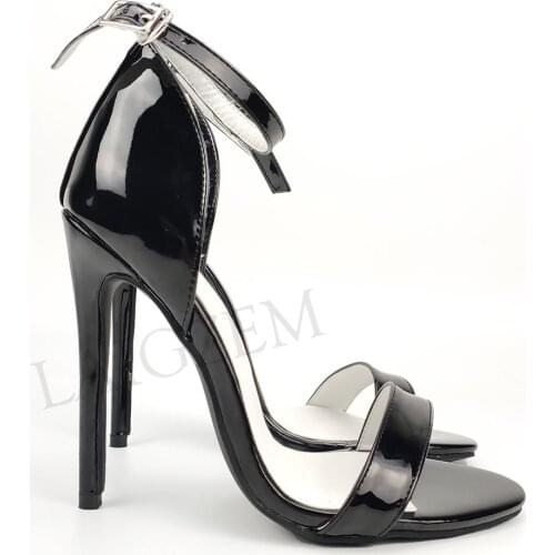 BERZIMER Women Sandals Ankle Straps High Heels Ladies Gladiator Sandals Summer Concise Shoes Woman Large Size 43 44 47 50 52