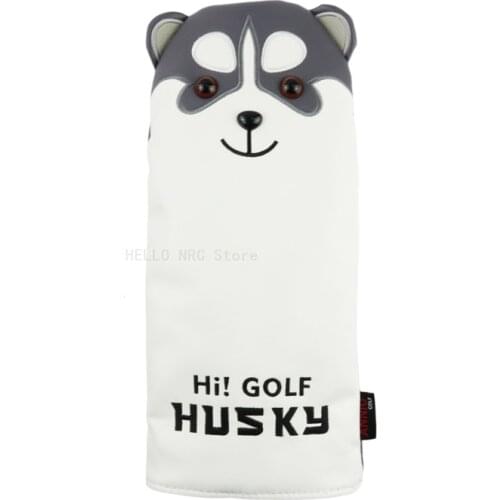 1 Pcs Golf Club Head Cover for Drivers Fairways and Hybrid Golf Headcovers Husky Cartoon