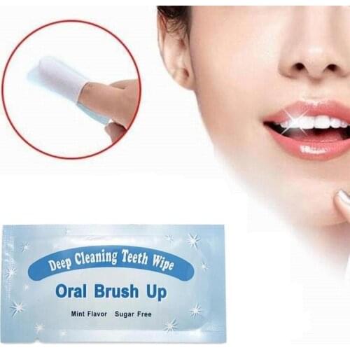 1pcs Recommend Natural Wipe Oral Brush Up Finger Deep Cleaning Wipes Dental Tooth Oral Hygiene Teeth Whitening Teeth