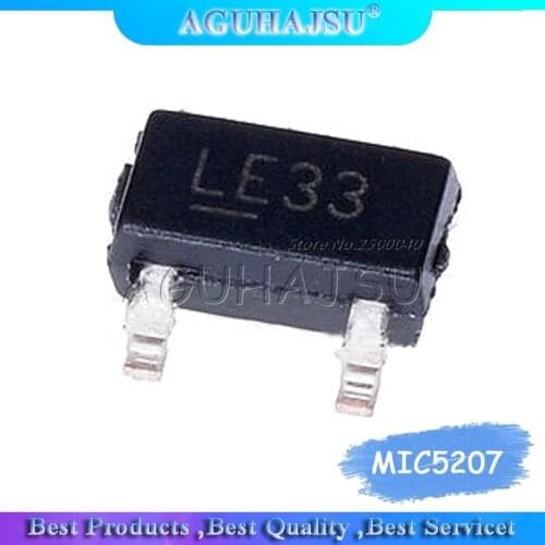 10PCS/LOT MIC5207-3.3BM5 MIC5207-3.3YM5 MIC SOT23-5 LE33