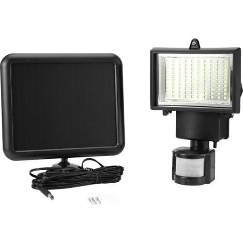 100 LED Solar Lamp With Infrared Sensor Motion Sensor Light Rechargeable 120 Degree Detection Range Escape Light Floodlight