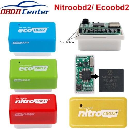 2 Layer Pcb Nitroobd2 Ecoobd2 Chip Tuning Box Eco Obd2 NitroObd2 Scanner For Gasoline Diesel More Power Torque Save Fuel