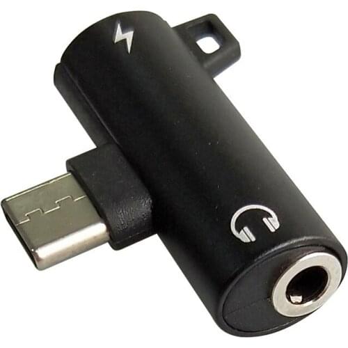 2 In 1 Type C To 3.5mm Earphone Converter USB Type-C Headphones Audio Adapter for Xiaomi 6 Huawei Samsung USB C Phones Adapters