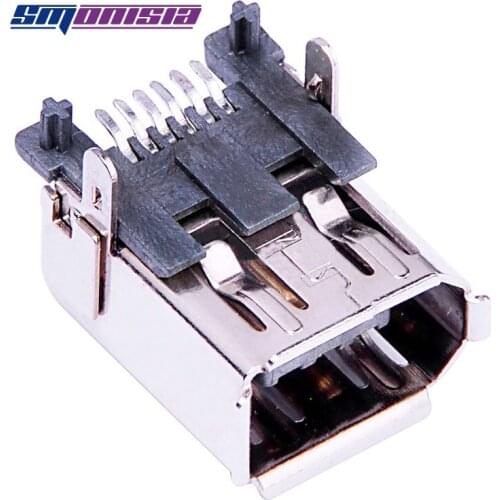 20pcs SMT USB 6Pin Female Jack Socket 1394 USB Patch Interface Connector