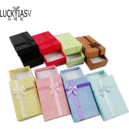 24 Pcs/Lot Random Color Luxury Gift Boxes For Pendant Bracelet Earrings Necklace Ring Rangement Bijoux Size 8x5x2.5cm