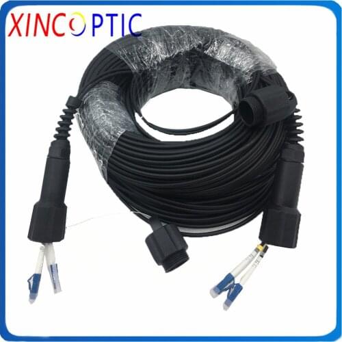 4/6/8/12Fiber 80M SM G657A1,LSZH,1Pcs PDLC/UPC(4Core) Fiber Jumper,4/6/8/12C LC/UPC-LC/UPC Armored Fiber Patch Cord Cable