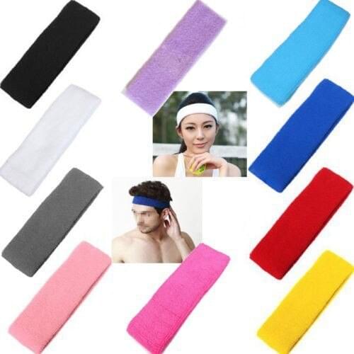 5Pcs/lot Unisex Elastic Headbands Gym Yoga Cotton Exercise Sports Sweat Head Hair Band Hair clips Head Wrap Women Accessories