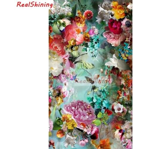 Large size picture flowers diamond Embroidery diy diamond painting mosaic painting 3d cross stitch H2341
