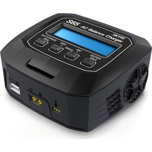 SKYRC S65 AC Balance Charger 10W Discharger XT60 Connector 65W 6A Smart Charger for LiPo 2-4S/LiFe/Lilon/NiMH/NiCd/PB/LiHV