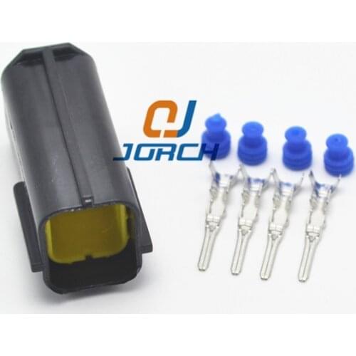 Free shipping 10sets Tyco Amp 4pin male housing electrical plug waterproof wire auto connector 174259-2