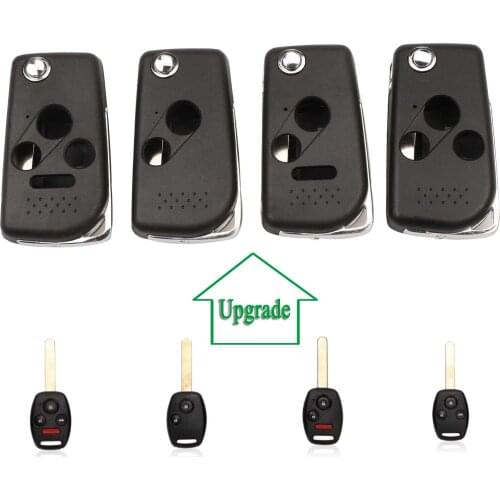 Bilchave 5pcs/Lot For Honda JAZZ CRV Odyssey CIVIC ACCOR FOB Modified 2/3/4Button Remote Car Key Shell Case With Blade