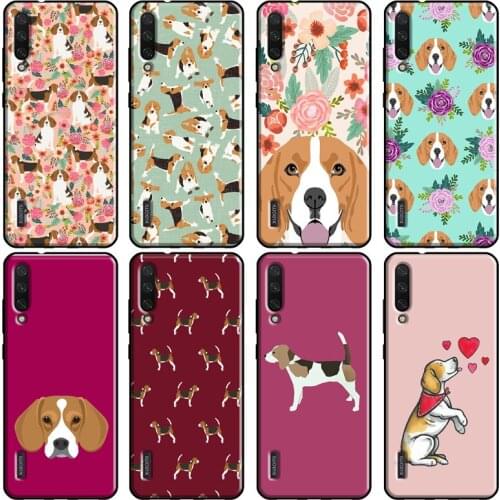 Beagle Floral Dog Case For POCO X3 M3 F2 Pro Case For Xiaomi Mi 11 A1 A2 A3 Mi Note 10 Lite Mi 10T 9T Pro Coque