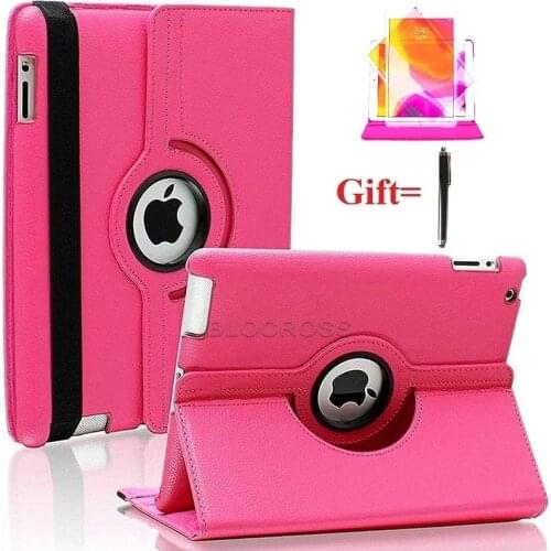 Case for iPad 2th 3th Gen Tablet 2011/2012 9.7 Inch 360 Degree Rotating Shell Standing Hard Back Cover Auto Wake/Sleep with Pen