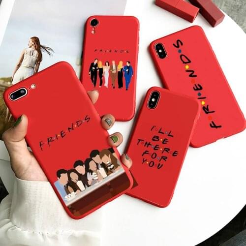 Friends tv Phone Case Red Candy Color for iPhone 11 12 mini pro XS MAX 8 7 6 6S Plus X SE 2020 XR
