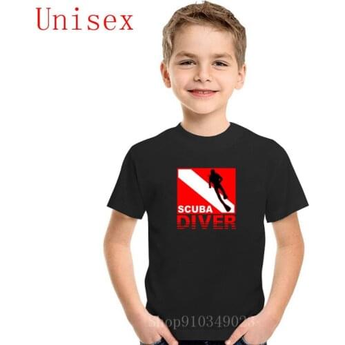 Latest popularity Scu-ba Diving printed children clothes Kpop Harajuku kids t shirts boy clothes Hipster Hot Sale girls clothes