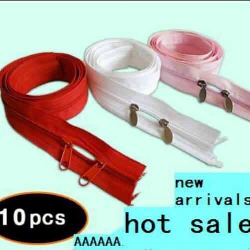 LONG nylon zipper double slider lon for Quilt pillow nets BEDDING sewing accessories