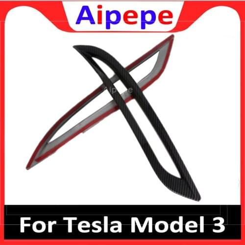 For Tesla Model 3 2017 2018 2019 ABS Chrome Rear Fog Light Lamp Cover Tail Foglight Frame Trim Protector Exterior Car Accessory