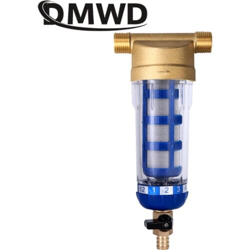 DMWD Front Direct Drinking Tap Water Filter Pre-filter Purifier Water Filter Cartridge Remove Rust Contaminant Sediment Pipe