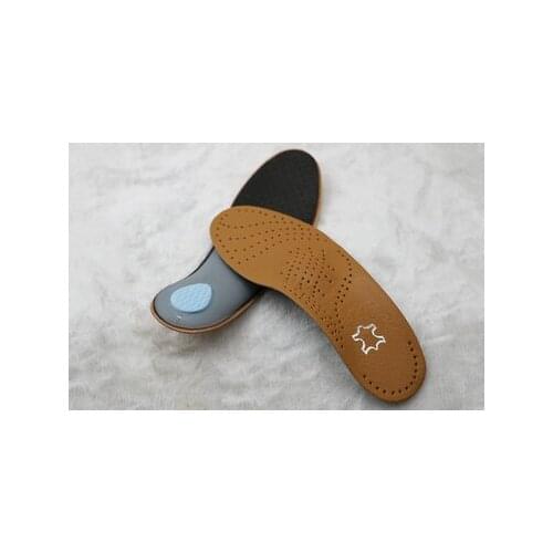 50pairs Leather Orthotics Insole for Flat Foot Arch Support orthopedic Silicone Insoles Shoes Insoles