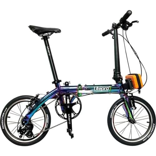 Litepro Bicycle 412 16Inch Folding Bike Outer 3 Speed Colorful Aluminun Alloy Mini Modification Vehicle
