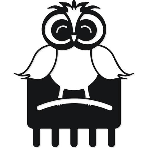 M & c Concept Owl Metal Wall Key Holder Black