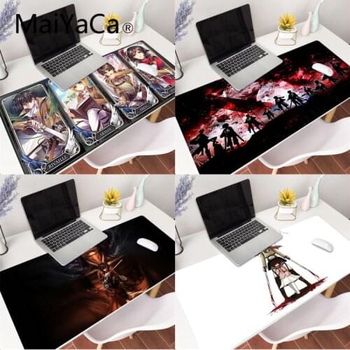 MaiYaCa Attack On Titan DIY Design Pattern Game mousepad Gaming Mouse Pad Large Deak Mat 700x300mm for overwatch/cs go