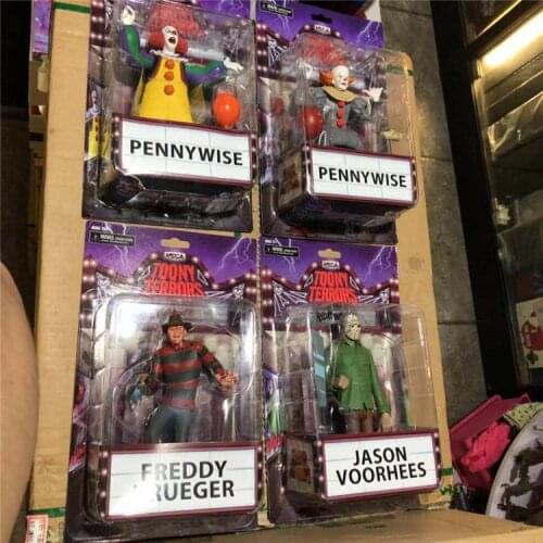 NECA 4 Styles Friday Jason Freddy Krueger Pennywise Joker Cartoon Series Figure Statue Toy