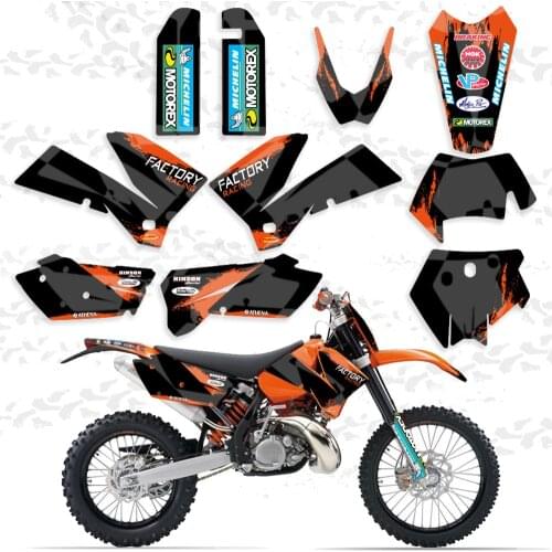 NICECNC Graphics Sticker Backgrounds Decal For KTM EXC 125 250 350 450 525 530 2005 2006 2007 Motorcycle Accessories Parts