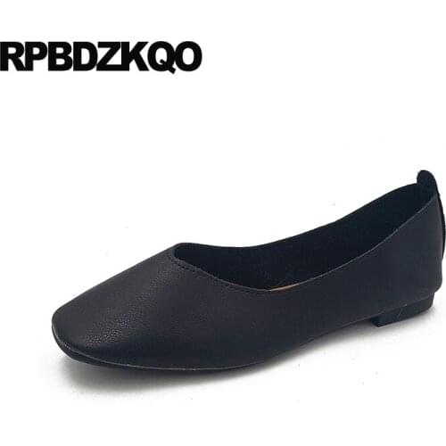 Latest fashion designer shoes women luxury 2019 factory direct black flats ladies china square toe green vintage chinese slip on