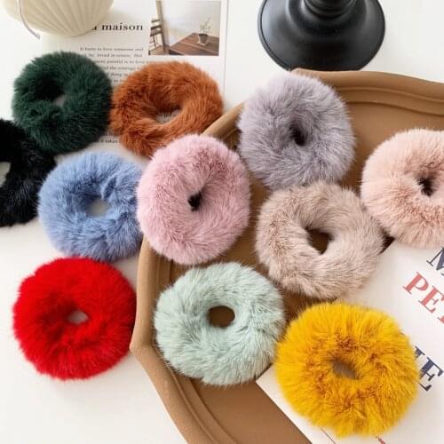 New anti-rabbit hair ring chic wind wild plush elastic hair rope hair band cute Korean girl hair accessories