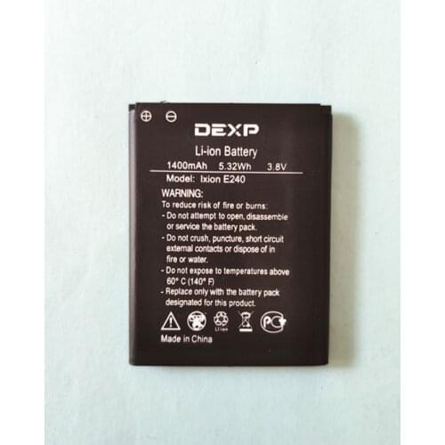 New 100% high Quality Ixion E240 E 240 Battery for Dexp Ixion E240 Mobile Phone 3.8V 1400mAh