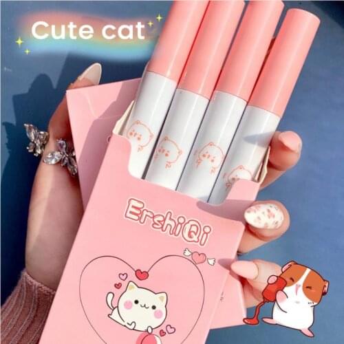 New 4pcs/set Matte Velvet Lip Glaze Set Waterproof Long-lasting Liquid Lipstick Not EasyTo Fade Lip Gloss Makeup Cosmetic TSLM1