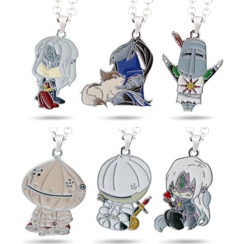 Game Dark Souls 3 Solaire of Astora Fire Keeper Necklace Metal Pendant Jewelry On Neck Chain Choker For Cosplay Accessories