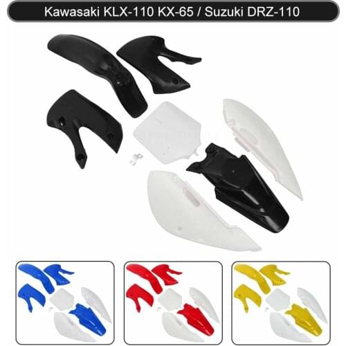 Plastic Motorcycle Fender Fairing Kits Mudguards For KAWASAKI KLX 110 KX65 SUZUKI DRZ110