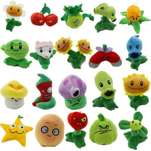 Plush toy doll pea shooter doll sunflower doll child birthday gift zombie doll