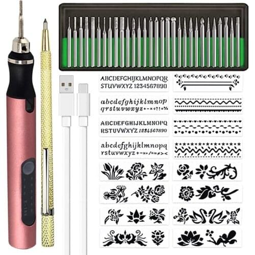 Practical Rechargeable Cordless Mini Engraver Pen DIY Engraving Tool Kit For Metal Glass Ceramic Plastic Wood Jewelry Stencils