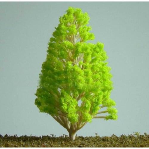 Sale~6Pcs/ light green artificial tree/miniatures/cute tree /fairy garden gnome/moss terrarium decor/crafts/bonsai/garden/p019