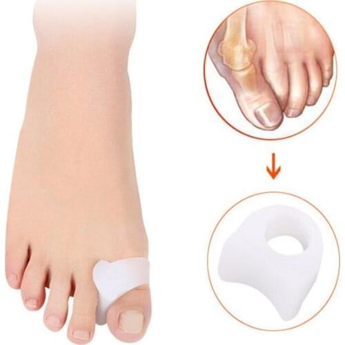 2Pcs Big Toe Separator Bone Corrector Straightener Silicone Gel Fingers Protector Bunion Adjuster Feet Massager Pedicure
