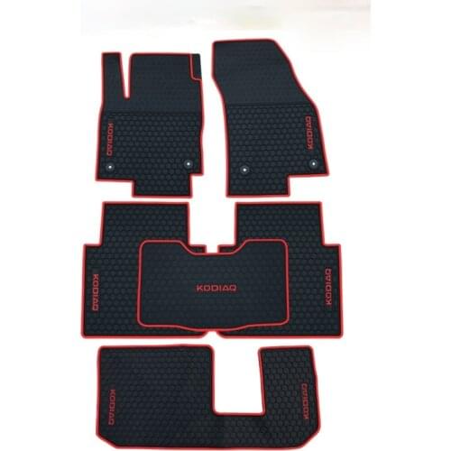 Custom Rubber Car Floor Mats for Skoda Fabia Superb Karoq Kodiaq 5/7 Seats 2008-2020 year No Odor Waterproof Carpets