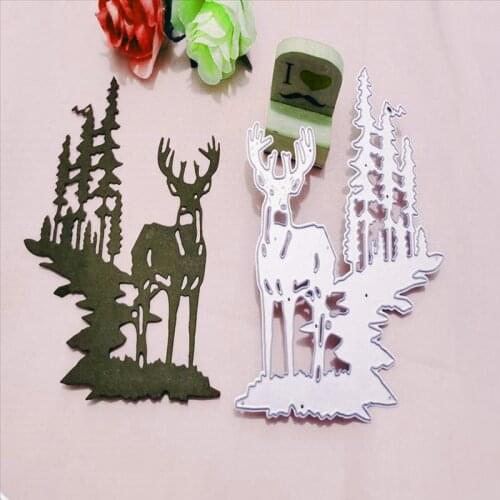 Christmas tree and deer Metal Cutting Dies for DIY Scrapbooking Album Paper Cards Decorative Crafts Embossing Die Cuts