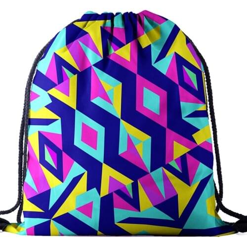 Backpack drawstring BAGS drawstring fashion printing travel softback men bags unisex Womens shoulder bag knapsack Geography new